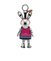 Mcm Rabbit Key Chain In Gray