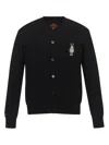 Mcm Rabbit-patch Cardigan In Black