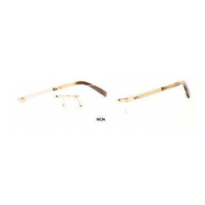 Mcm Rectangle Rimless Eyeglasses In Gold