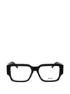 Mcm Laurel Relief Rectangular-frame Glasses In Black