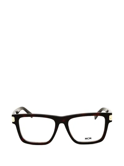 Mcm Rectangle-frame Glasses In Brown