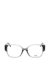 Mcm Rectangle-frame Glasses In Gray