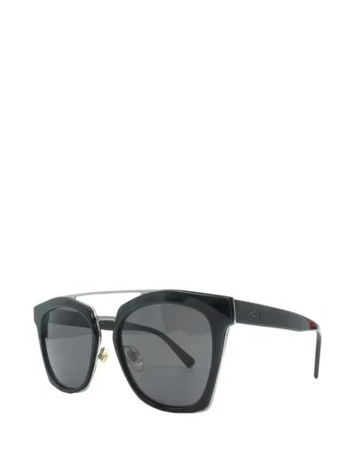 Mcm Rectangle-frame Sunglasses In Black