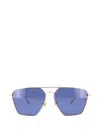 Mcm Rectangle-frame Sunglasses In Gold