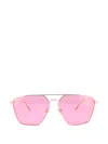 Mcm Rectangle-frame Sunglasses In Pink