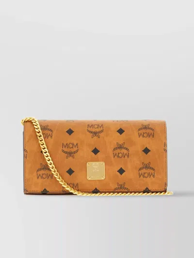 Mcm Rectangular Shape Crossbody Bag With Chain Strap