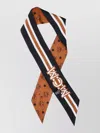Mcm Rectangular Striped Scarf For Refined Occasions In Brown