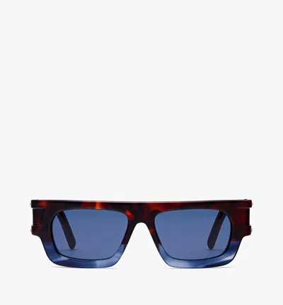 Mcm Rectangular Sunglasses In Blue Havana