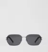 Mcm Rectangular Sunglasses In Silver