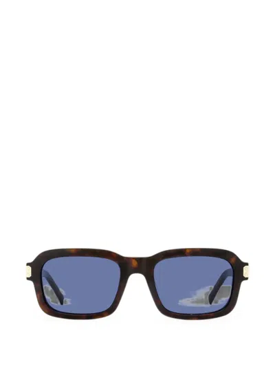 Mcm Rectangular-frame Logo-plaque Sunglasses In Black