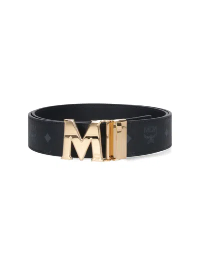Mcm Reversible Belt Claus M In Black