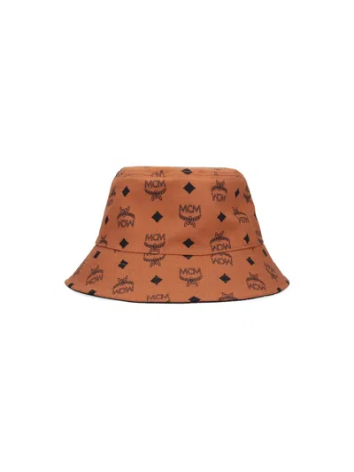 Mcm Reversible Bucket Hat In Brown