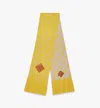 Mcm Reversible Lauretos Stole In Wool And Recycled Cashmere In Lemon Gold