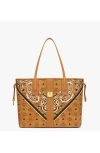 Mcm Reversible Liz Shopper In Brown