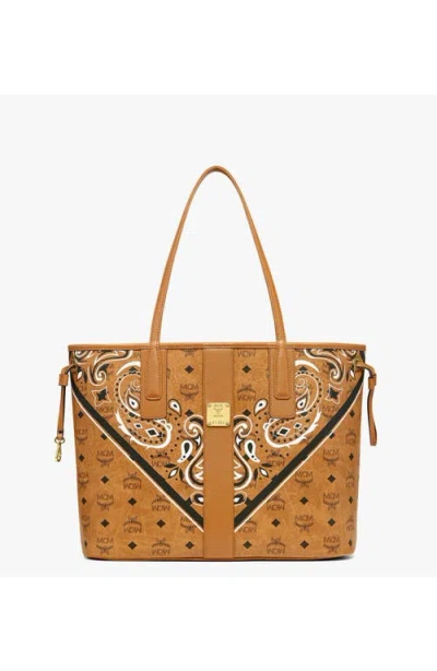 Mcm Reversible Liz Shopper In Brown