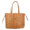 Mcm Reversible Small Tote Bag With Monogram Print