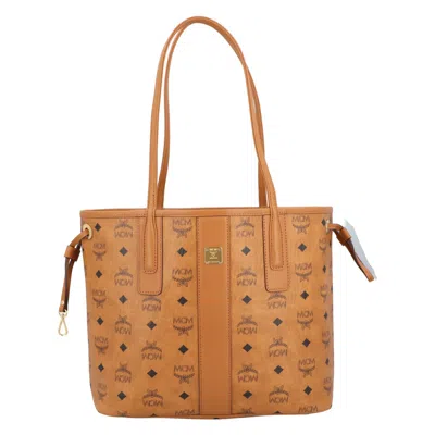 Mcm Reversible Liz Shopper In Visetos In Brown