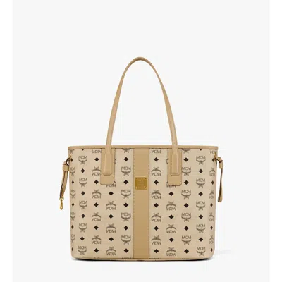 Mcm Reversible Liz Shopper In Visetos In Neutral