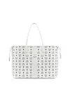 Mcm Liz Large Reversible Visetos Shopper Tote Bag In White