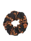Mcm Reversible Monogram Scrunchie In Brown