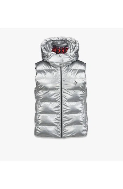 Mcm Reversible Puffer Vest In Metallic