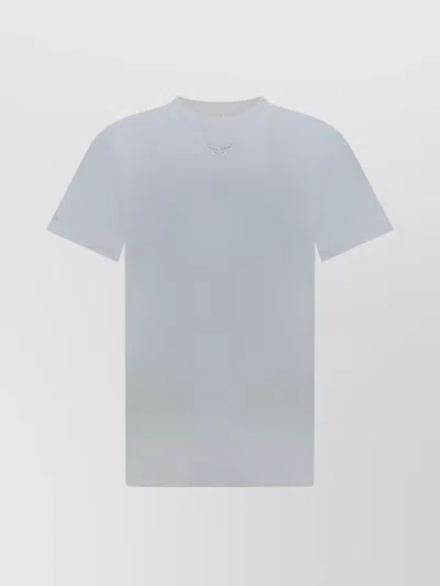 Mcm Ribbed Crew Neck Short Sleeve T-shirt In Gray