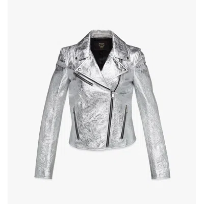 Mcm Rider Jacket In Metallic Lambskin