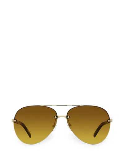 Mcm Rimless Pilot-frame Sunglasses In Brown