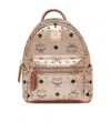 Shop Mcm Rivet Backpack In Nude
