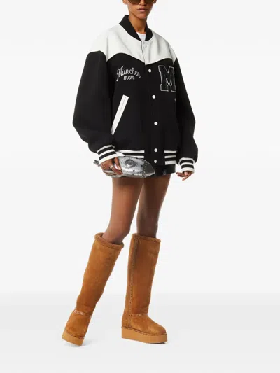 Mcm Rocket-design Messenger Bag In Silver