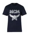 Mcm Round Collar Logo Short-sleeved T-shirt In Black