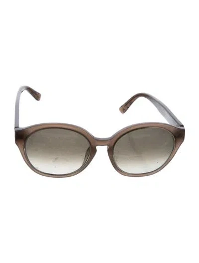 Pre-owned Mcm Round Gradient Sunglasses In Neutrals