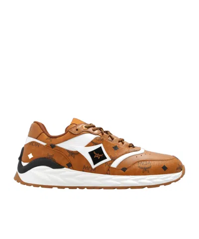Mcm Round Head Low Upper Board Shoes In Cognac