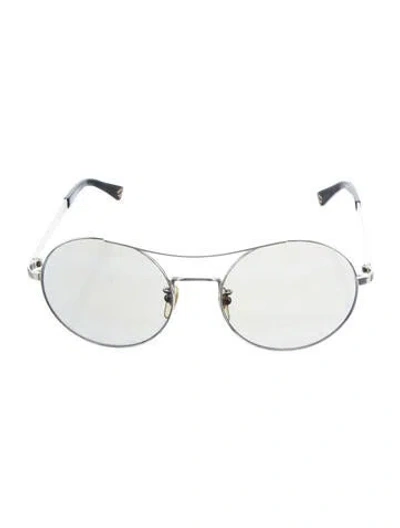 Pre-owned Mcm Round Mirrored Sunglasses In Black