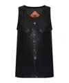 Mcm Stretch Jersey Top With Sequins In Black