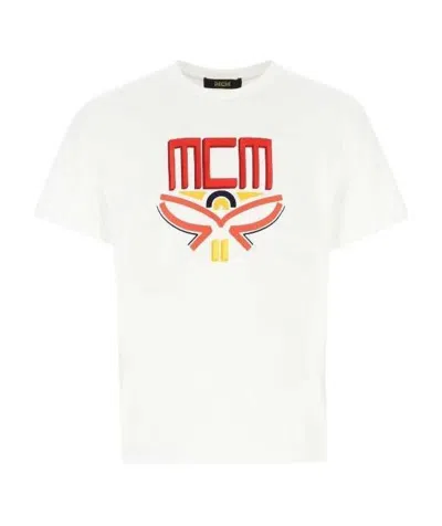 Mcm Round-necked Casual T-shirt In White