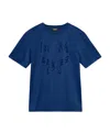 Mcm Round-necked Logo T-shirt In Blue