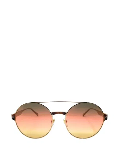 Mcm Round-frame Double-bridge Sunglasses In Black