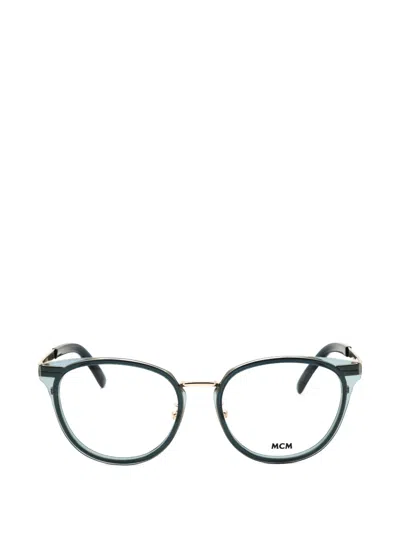 Mcm Round-frame Glasses In Green