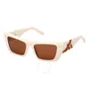 Mcm Roviex Cat Eye Ladies Sunglasses Mw0021 25j 52 In White