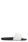 Mcm Monogram Slide Sandal In White