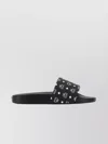 Mcm Rubber Slides With Flat Sole And Open Toe