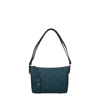 Mcm Women's Crossbody Bag Blue/teal Leather
