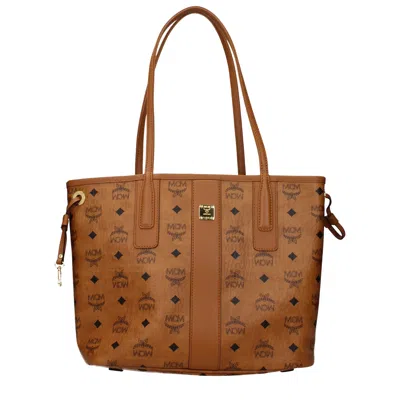 Mcm Women's Shoulder Bag Fabric Brown/multicolor