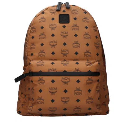 Mcm Men's Brown/cognac Fabric Backpacks And Messenger Bags