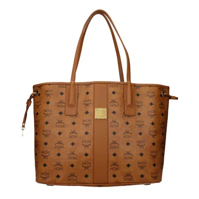 Mcm Women's Shoulder Bag Fabric Brown/cognac