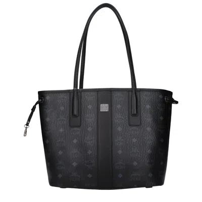 Mcm Women's Shoulder Bag Fabric Black/multicolor