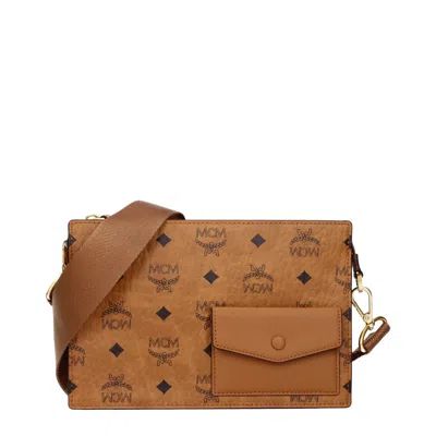 Mcm Women's Pouch Fabric Brown/cognac