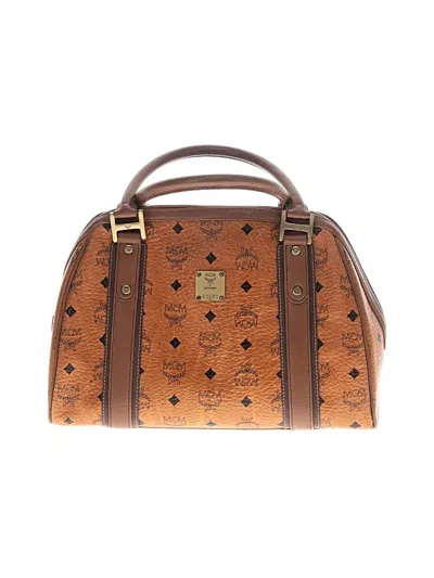 Pre-owned Mcm Satchel In Brown