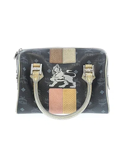 Pre-owned Mcm Satchel In Gray